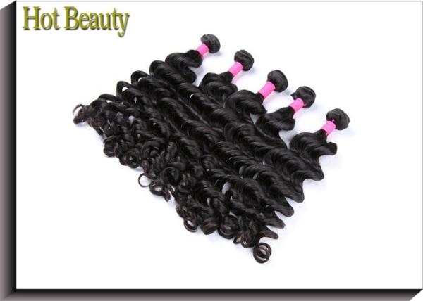 Brazilian Unprocessed Human Hair Bundles Big Curl Natural Black Full And Thick