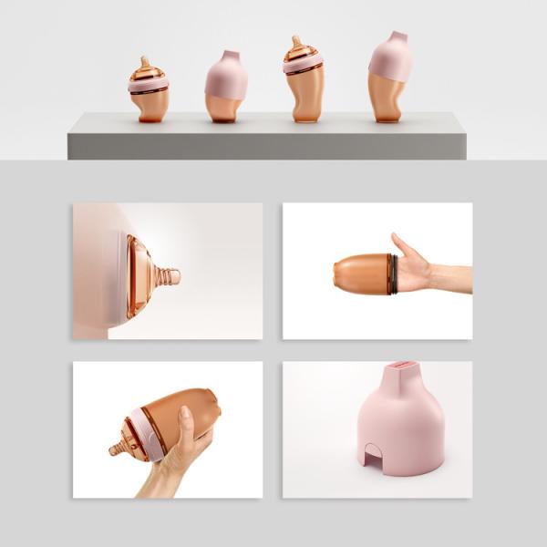 BPA Free Anti Colic 160ml 5oz Silicone Baby Feeding Bottle