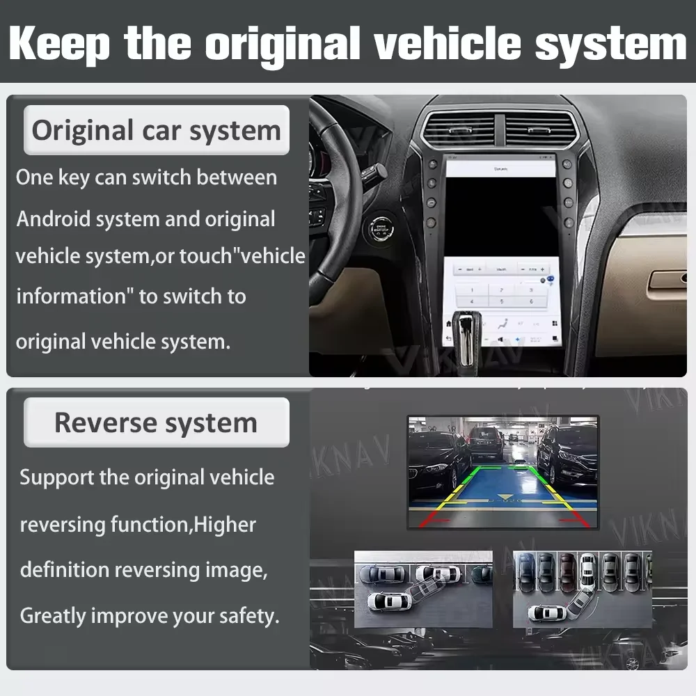 Viknav 13,6 дюйма Авторадио Android 2016 Ford Explorer Радио мультимедиа Радио GPS-навигатор