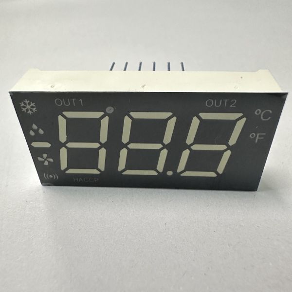 Ultra Bright White 12.7mm (0.5-Inch) 3-Digit (3½ Digit) 7-Segment Common Cathode LED Display for Refrigerators