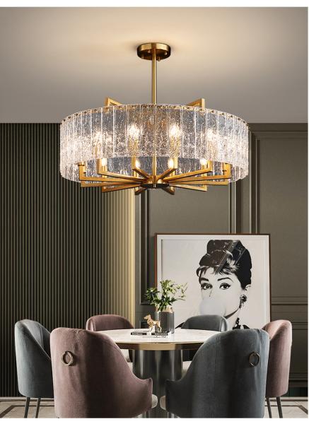 Modern home living room decoration round glass lighting candle Chandelier(WH-CY-243)