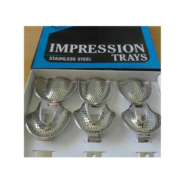 3pair/set Autoclavable Dental Stainless Steel Medical Teeth impression Tray