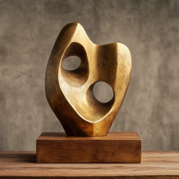 Minimalist Casting Bronze Sculpture Antique Finish For Home Hotel Ornament