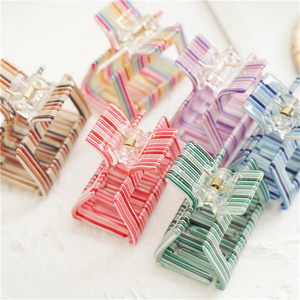 Color acrylic square grab hair clip accessories women's clip headgear factory direct wholesale OEM logo