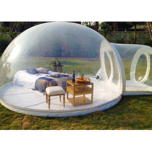 Материал брезента PVC располагаясь лагерем шатра пузыря белого двухместного номера раздувной