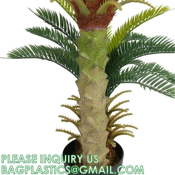 Gorgeous Cycas Revoluta Sago Palm Tree Artificial Plant with Nursery Pot, Feel Real Technology, 28 Long & Giant