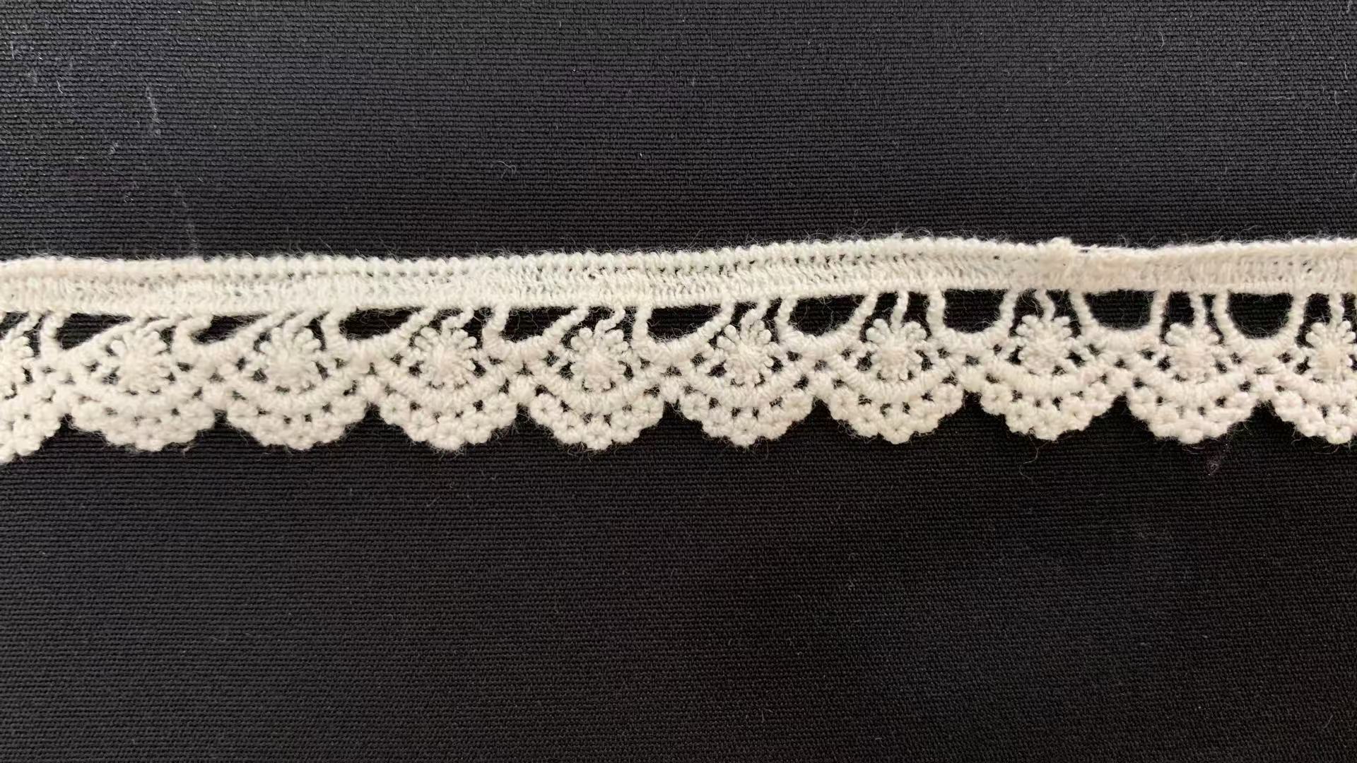 PREMIUM COTTON WATER SOLUBLE LACE CUSTOM EMBROIDERY TRIM FOR BRIDAL GOWN EVENING PARTY DRESS