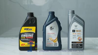 Blowing Bottle In Mould Labels Engine Oil Bottle Sticker Low Static