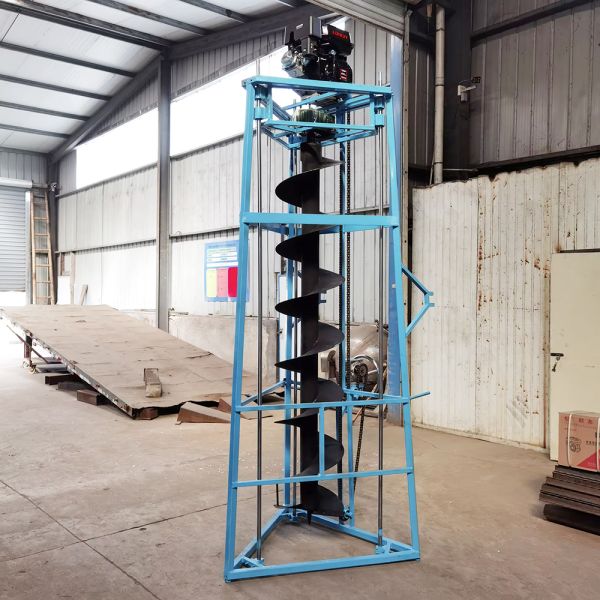 OEM factory Gas-Powered Tripod Tree Planting Drilling Machine-Portable Farm & Orchard Hole Digging Tool loess layers, clay layers, and soillayers containing pebbles and gravel
