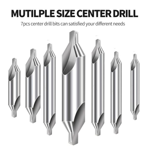 M2 Center Drill Hss Ground Drill Bits DIN333 Tools For Soft Metal Drilling EN RU Pack
