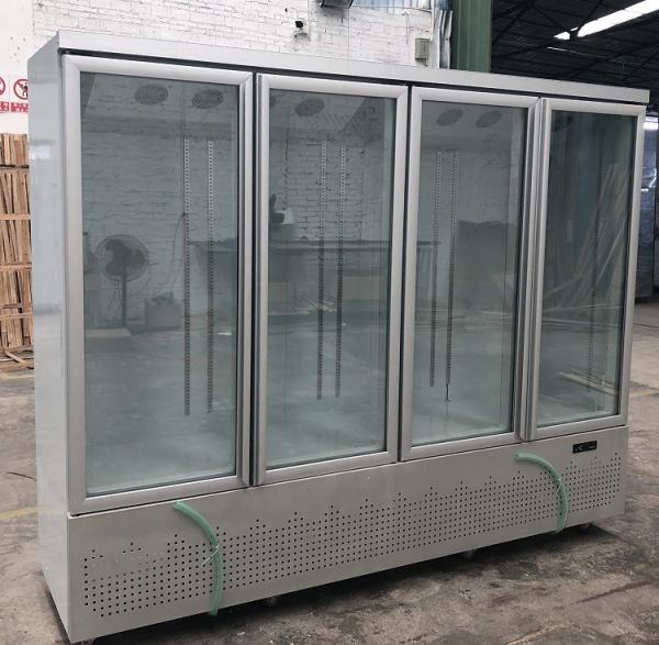 Bottom Mount Commercial Beverage Refrigerator , 4 Doors Display Freezer
