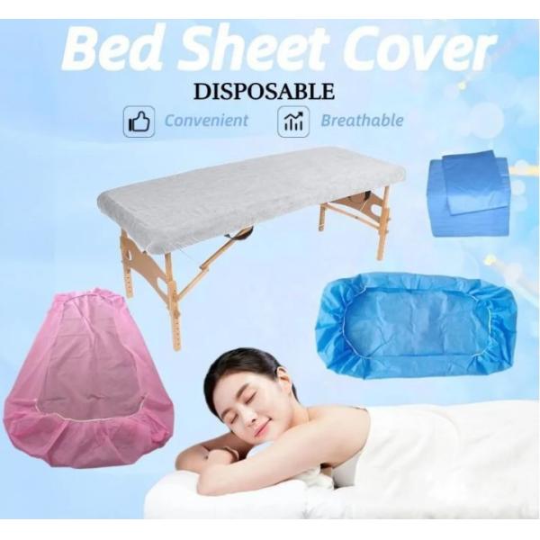 Disposable SMS 3 Layers 90x200cm Waterproof High Quality Beauty Spa Elastic Band Medical Bed Covers