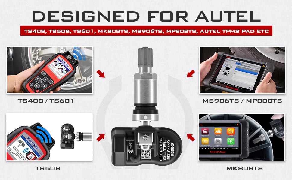 Autel MX Sensor 315MHz+433MHz 2 в 1 Универсальный программируемый датчик TPMS