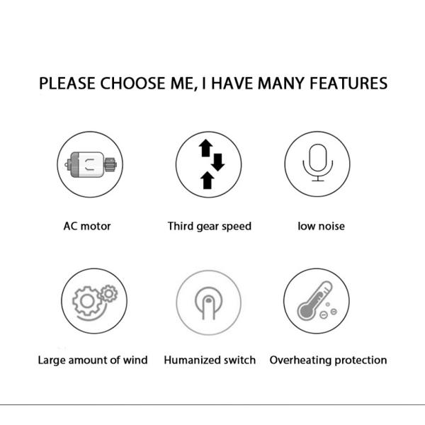 Travel Home Portable Hair Dryer Compact Ceramic Hair Blower Styling Tools ABS Material