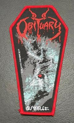 Iron On Custom Woven Patches Obituary Cause Of Death Patch For Jacket T Shirt