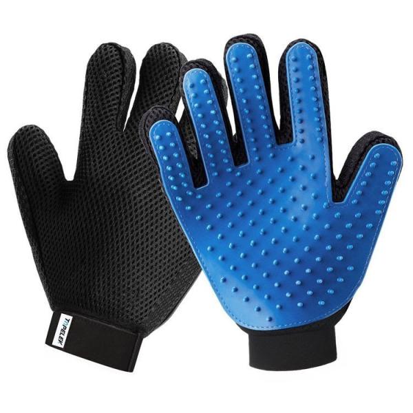 Eco - Friendly True Touch Grooming Glove Furniture Cleaning Five Finger Bath Glove