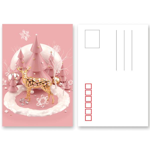 Birthday Card 3D Lenticular Postcard Plastic Material / 3d Animal Pictures