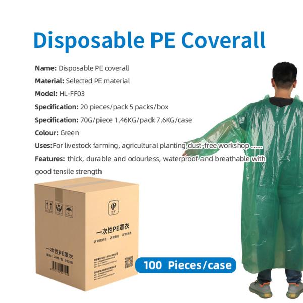 Гигиена Безопасность Круглая шея Ветеринарный фартук одноразовый 70 Г.