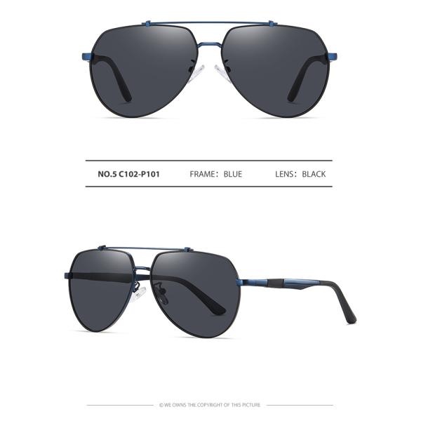 Capa anti del oxidante alrededor del aviador polaroid Sunglasses de las gafas de sol del metal