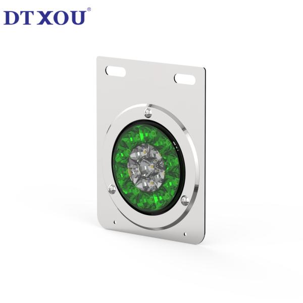 Stainless steel waterproof 4-inch circular LED bracket, semi trailer truck tail light, turn brake light