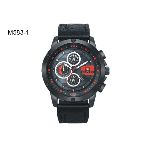 BARIHO Analog Men's Quartz Watch Fashion Minimalist Leather Wristwatch M583