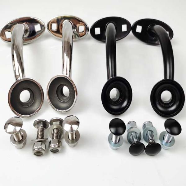 Steel Street Rat Hot Rod Black or Polished Headlight Stands Mounts for Universal Car Fitment Superior Performance