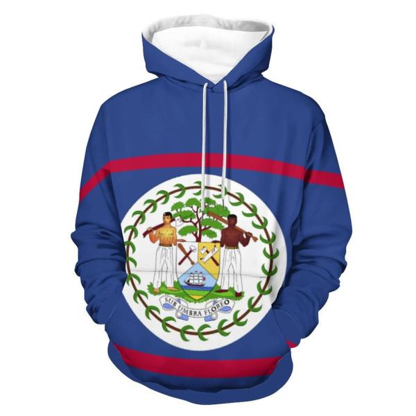 Homem de lã Hoodie Unisex bandeira Impressão Capuzada Pullover Canguru Pocket Sweatshirt