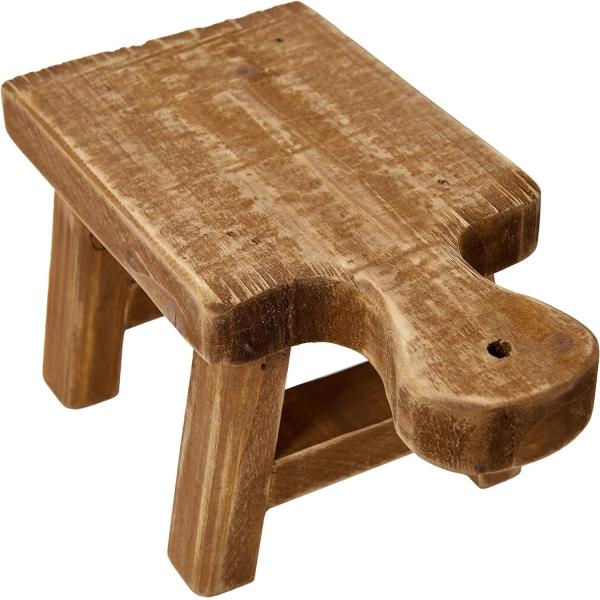 Small Wood Pedestal with Handle, Room Decor, Modern Wooden Pedestal Stand For Display Your Home Decoration