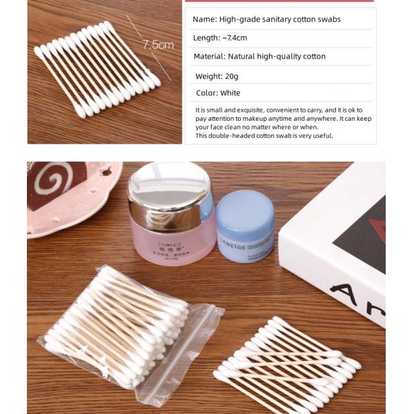 Обсаливая пробирка хлопка 7.4cm двойной головы устранимая для удаления макияжа