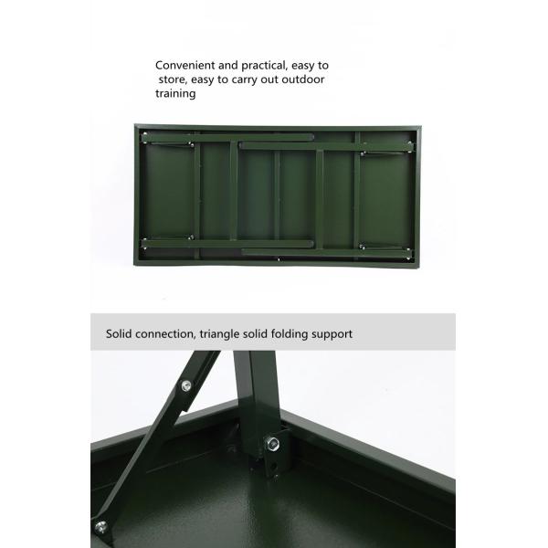 Foldable Camping Picnic Table 120*60*75cm Steel Military Portable Folding Table