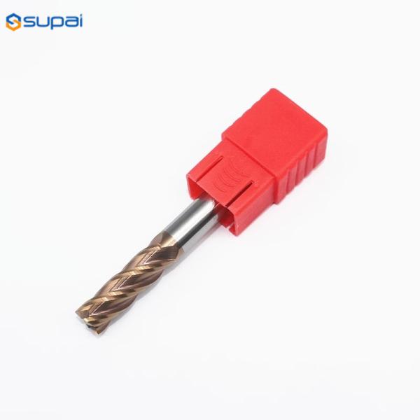 Revestimento de carburo de tungstênio de 4 flautas durável HRC55 1-8mm