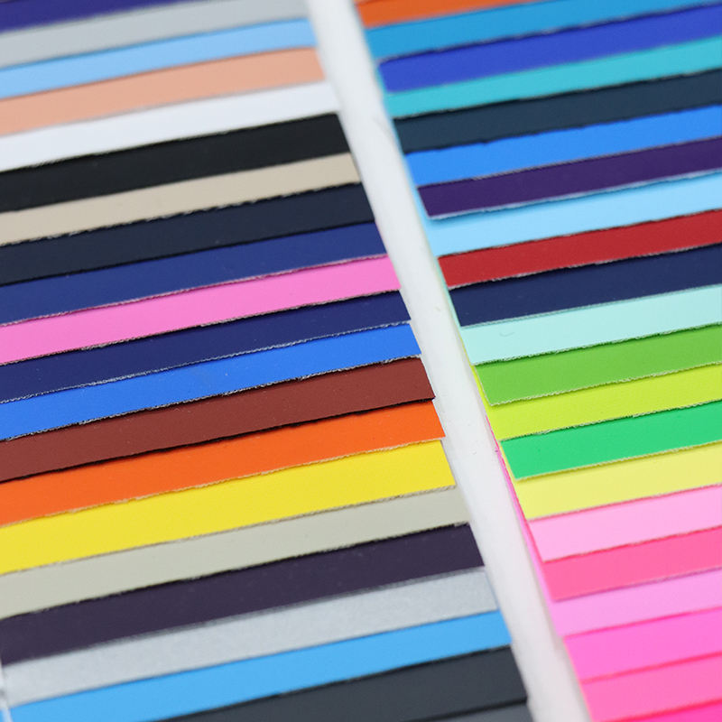 0.5mm Custom Hot Stamp Press Custom Iridescent Color Faux PU Synthetic Leather
