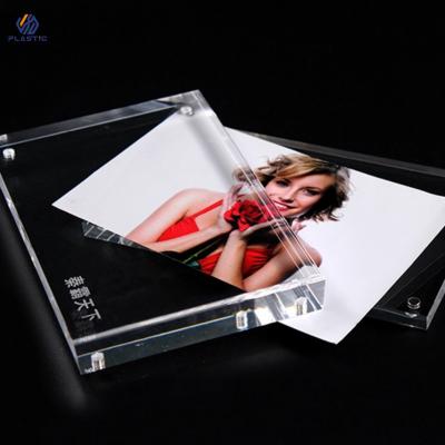 Customized Logo Clear Acrylic Picture Frames With Strong Magnetic Adsorption