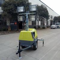 Vehículo de iluminación móvil 200w*4LED Iluminación de mano Faro elevador 6kw Generador diesel
