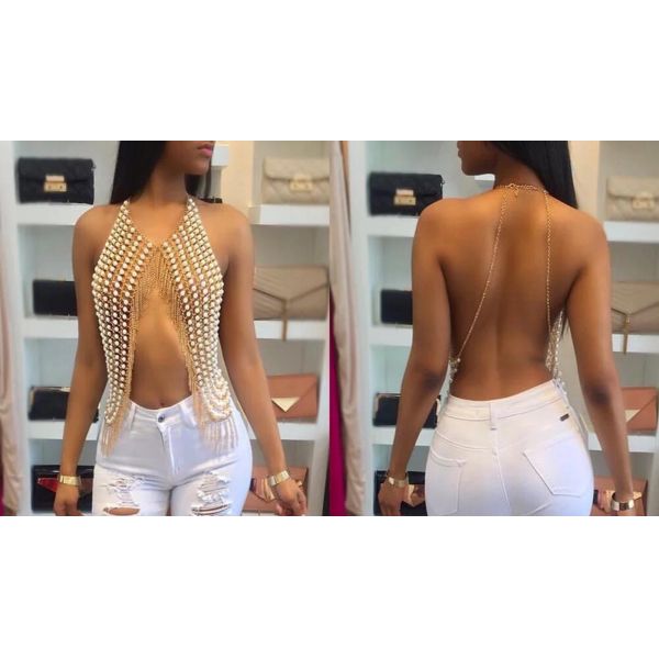 Tassel Silver Pearl Waist Chain Female Retro Belt Sexy Trend Long Waist Chain Wholesale Price