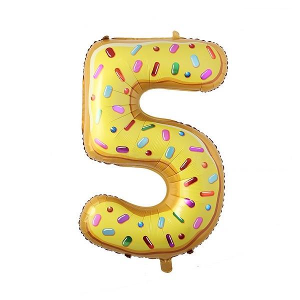 Doughnut Party Foil Balloon Children'S Birthday Party 32 Inch Foil Number Balloons