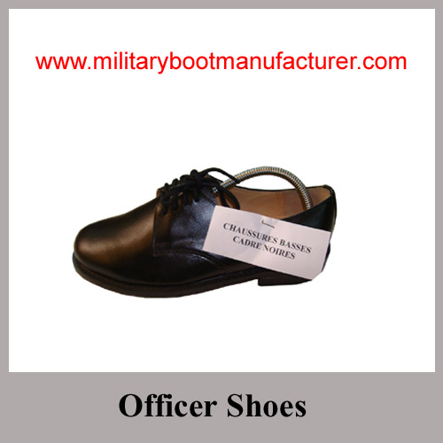 Wholesale China Full Grain Leather Togo Army Officer Shoes with Leather Outsole