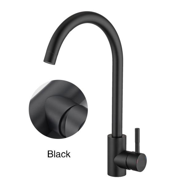 Stainless Steel High Arc Kitchen Sink Faucet Chrome Matte Black Gold SN Finish