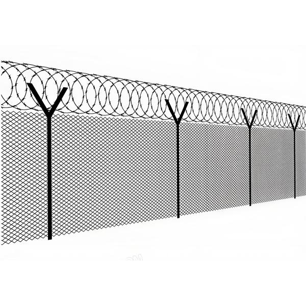 2M Железная проволочная сетка ПВХ покрытый забор для железнодорожного аэропорта Garden Road