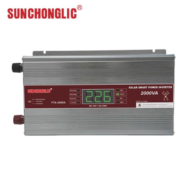 2000w Solar Smart Power Inverter Output LED Display DC 12V To AC 220V