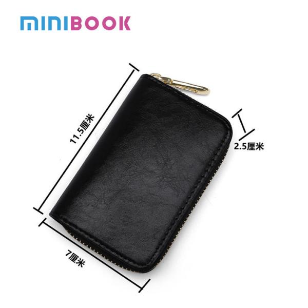 GENUINE LEATHER Accordion Card Wallet for Men Short Front Pocket Organ Card Holder