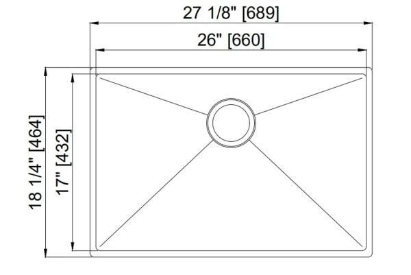 Undermount / Top Mount Stainless Sink , Custom Size Kitchen Sink For Hotel