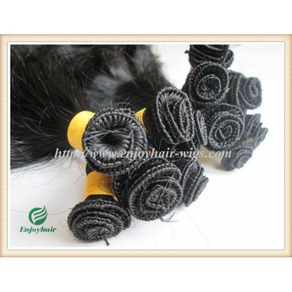 Hand tied weaviing Malaysian virgin remy hair,straight hair extension no shed no tangle