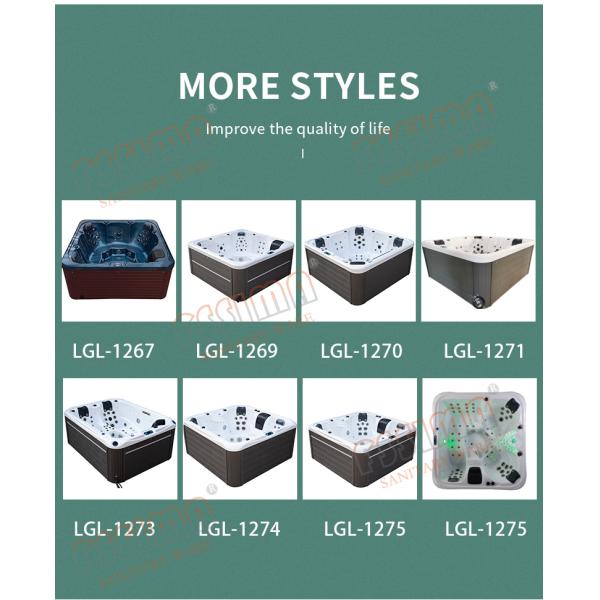 Ванна спа водоворота Freestanding воздушных струй на открытом воздухе над земным бассейном