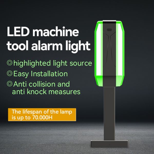 Luz de torre de baliza con ángulo de haz de 360°, CC 24V, pantalla de PC, alarma para aplicaciones de seguridad