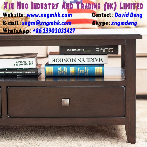 Oak four drawer coffee table American coffee table living room furniture