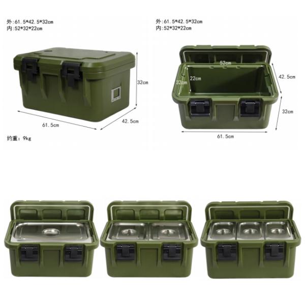 Bpa Free Cold Food Carrier 10 Hours 25L Food Transport Box Green