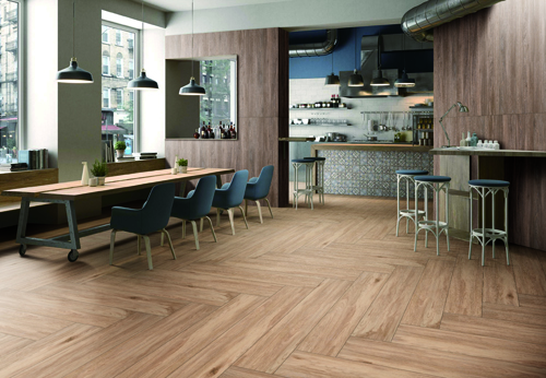 Villa Glazed Porcelain Ceramic Wooden Floor Tiles Artificial Building Materials 200x1200mm
