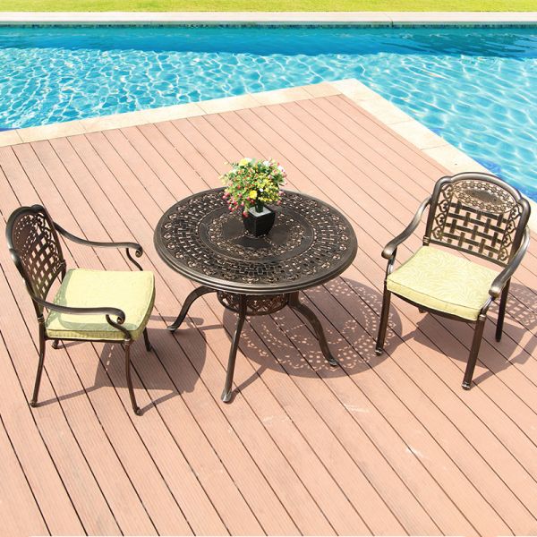 Patio Outdoor Furniture Leisure Balcony Garden Metal Table and Chairs Sets for Cafe and Dining