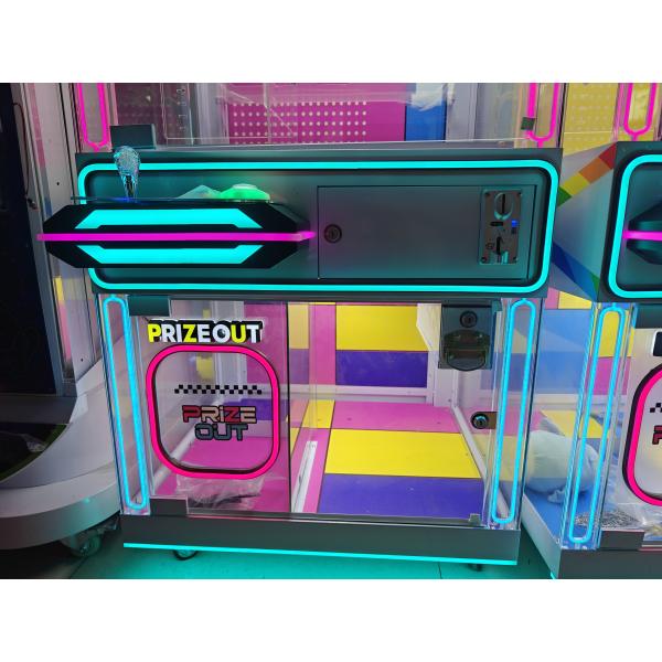 Factory Price Wholesale Kids Transparent Claw Machine with Lucky Gift Box Plush Toy Crane Game